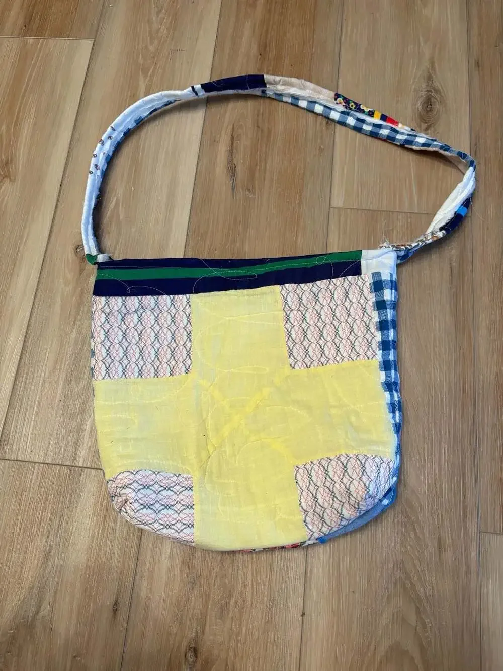 Handmade Quilted Patchwork Necessities Messenger Bag Floral Cottagecore Boho